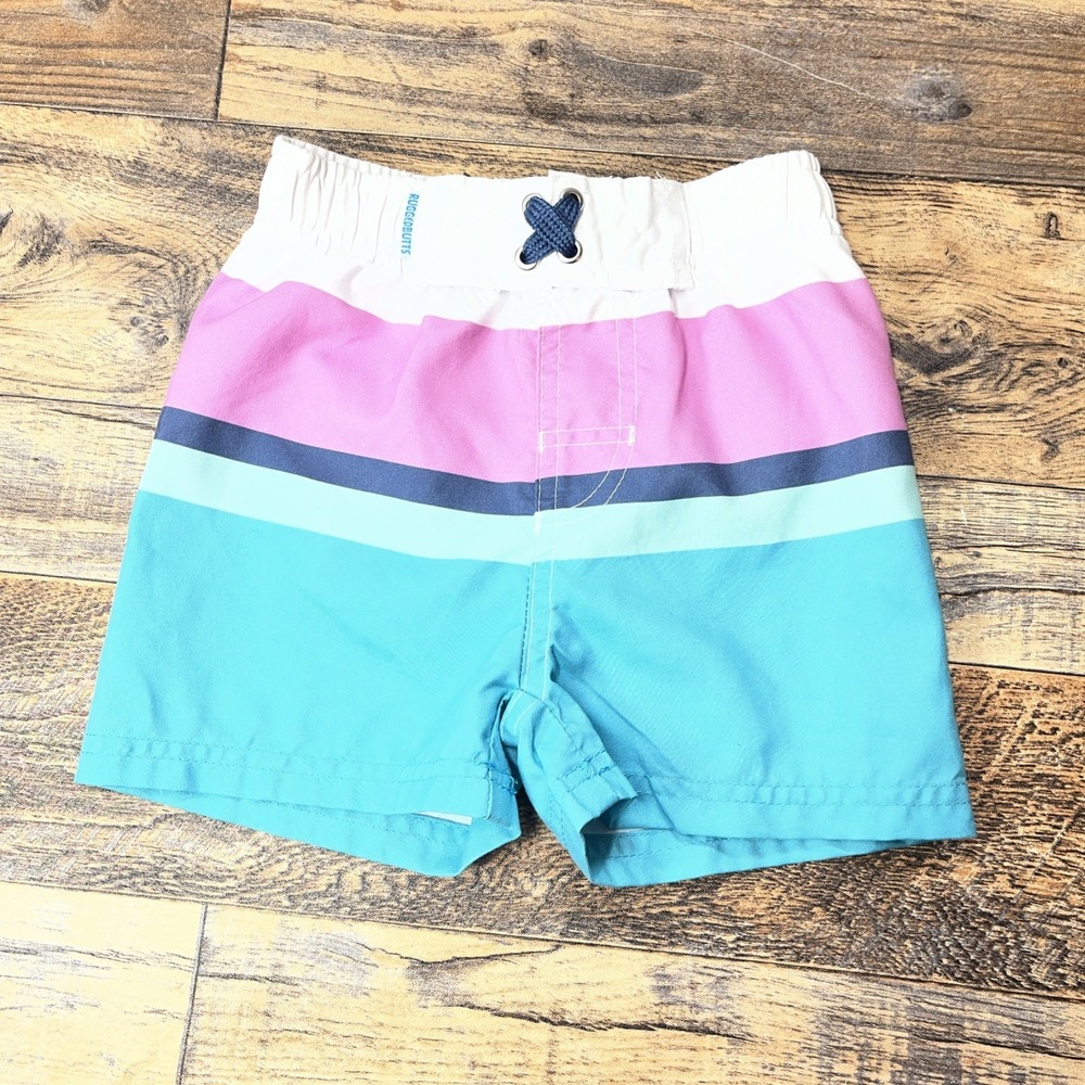 RuggedButts Swim Trunks Baby Boy 18-24m Lined‎ Colorblock Summer Beach